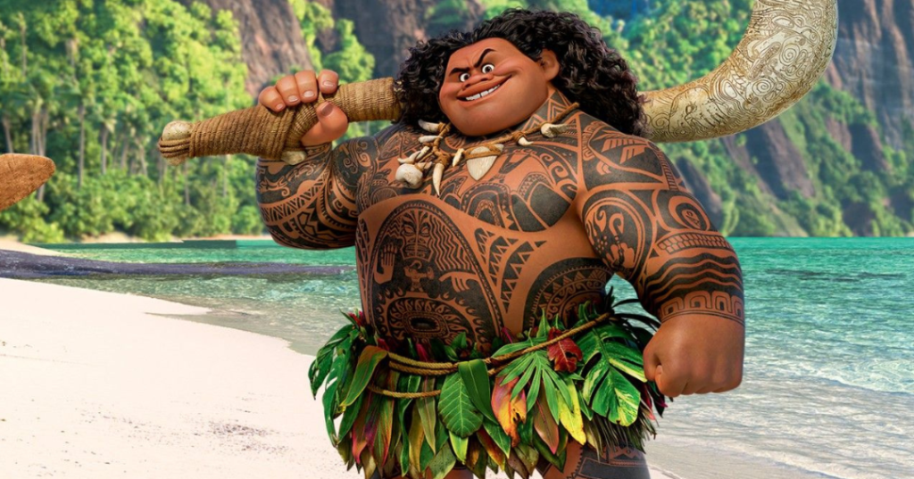 Maui (voice of Dwayne Johnson) in Moana 2