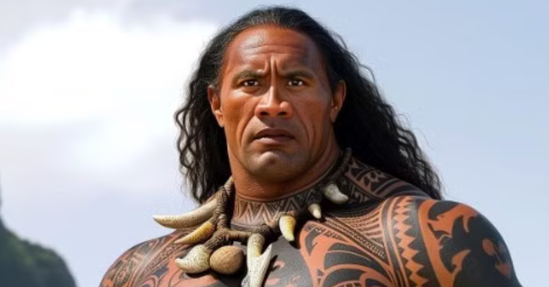 what Johnson might look like in the live-action version of Moana