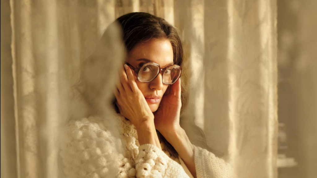 Angelina Jolie in "Marie" in which she sings her own vocals during scenes portraying Maria Callas in her later years.
